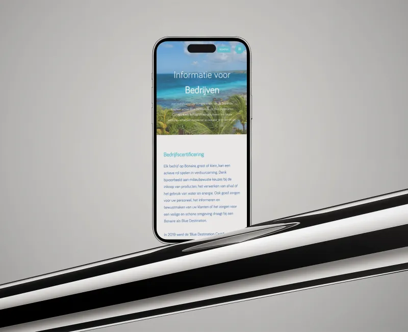 Detail of the website for KVK Bonaire, 1